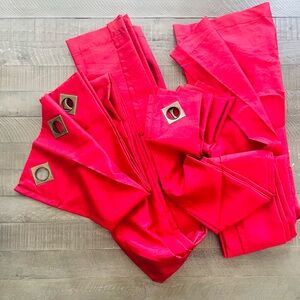 Grommet Sheer Red Curtain Panels 54x95